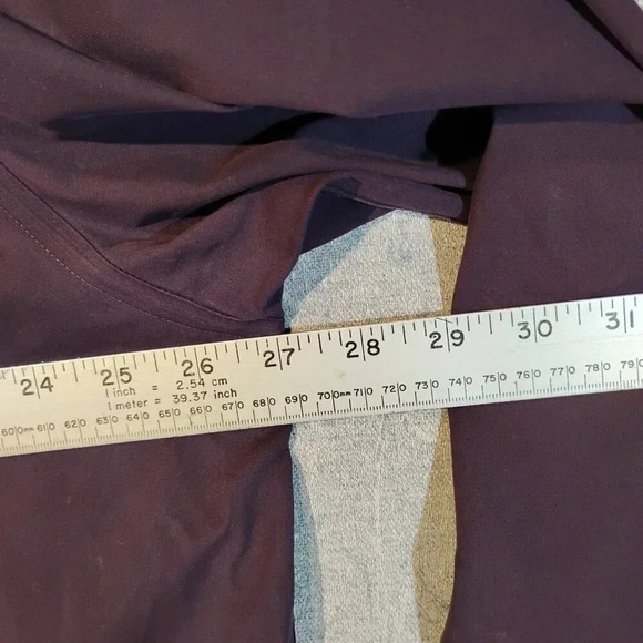 Denver Hayes Purple Never Iron Long Sleeve Button Down Shirt Size 2 XL 18-18-1/2 - Picture 10 of 11